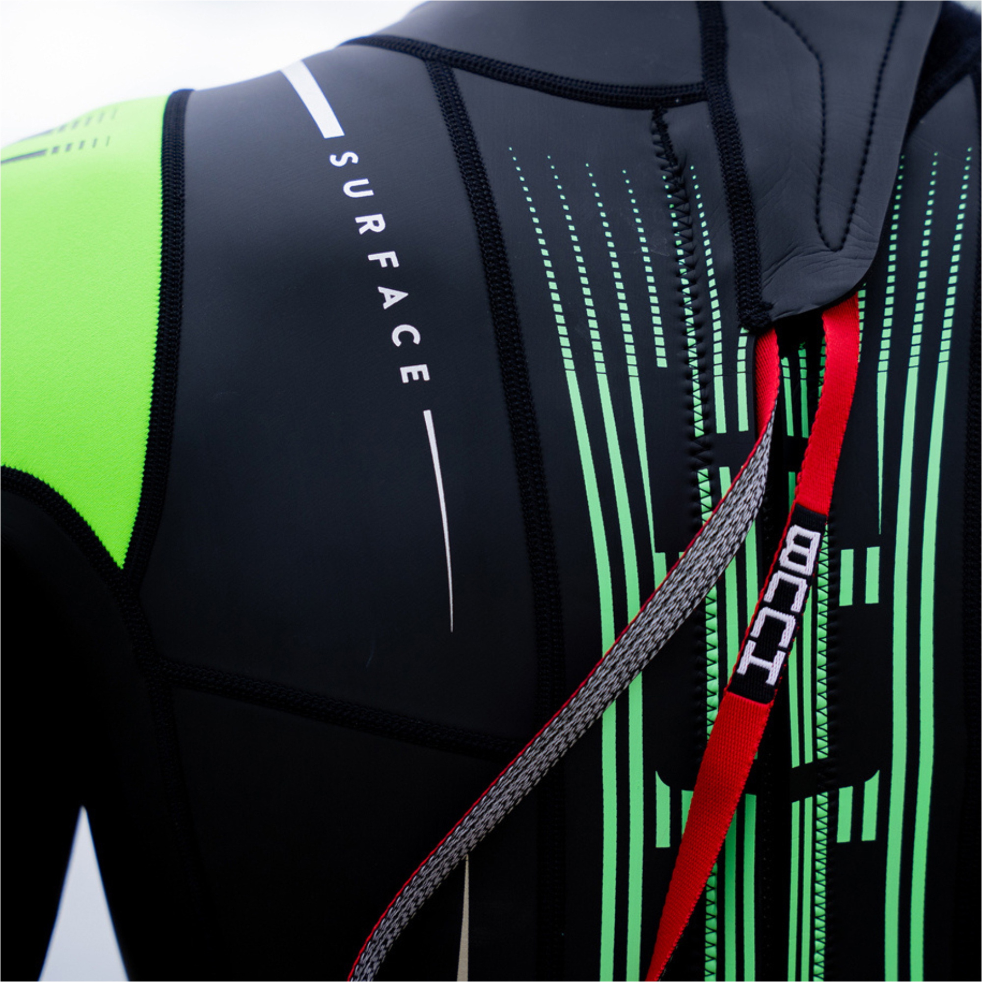 2026 Huub Mens Surface Swim Wetsuit SURFHUUB - Black / Fluo Green
